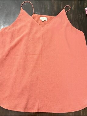 LOFT Outlet Coral V-Neck Sleeveless Top
